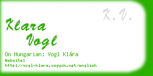 klara vogl business card